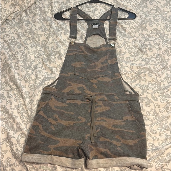 VENUS Pants - VENUS Green and Brown Camouflage Jumpsuit Relaxed Fit